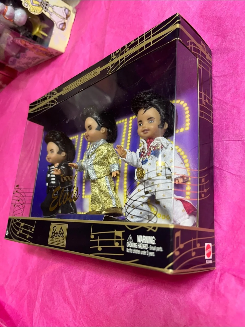 Mattel Barbie Collectibles Tommy Elvis 3-Piece Doll Set - Gold, White, Black